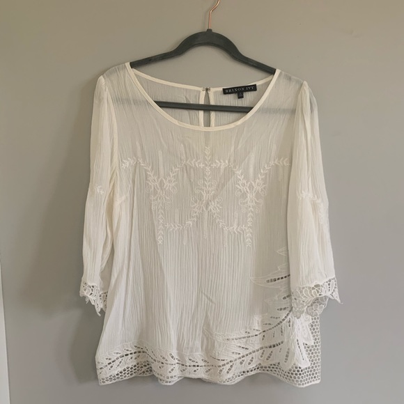 white lace top